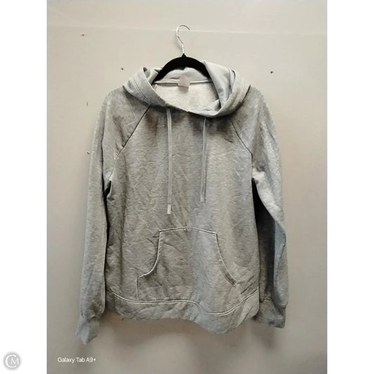 Athletic Sweatshirt Hoodie By Athletic Works In Grey, Size: L