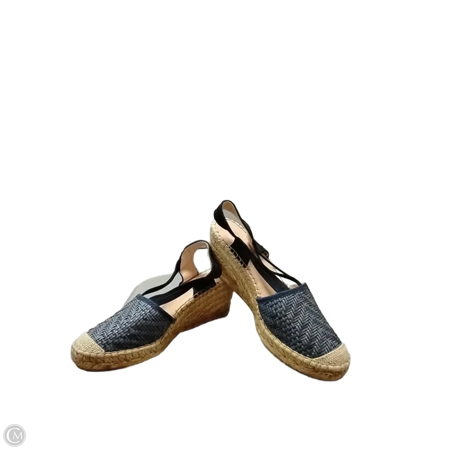 Shoes Heels Wedge By Eric Michael London In Blue & Tan, Size: 7.5