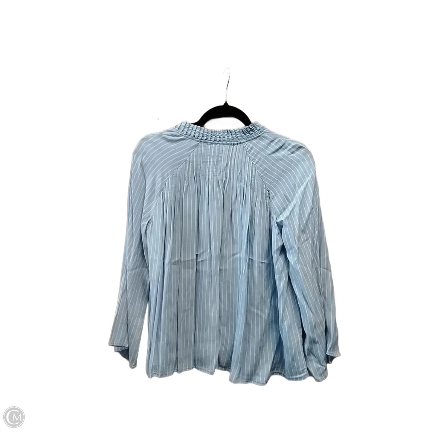 Blouse Long Sleeve By Ann Taylor In Striped Pattern, Size: Xs
