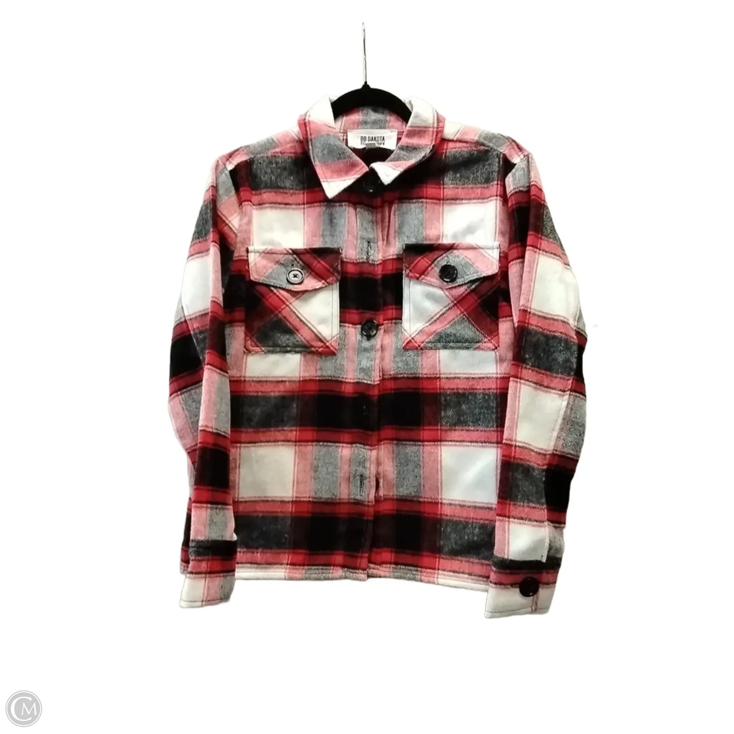 Jacket Shirt By Bb Dakota In Plaid Pattern, Size: S