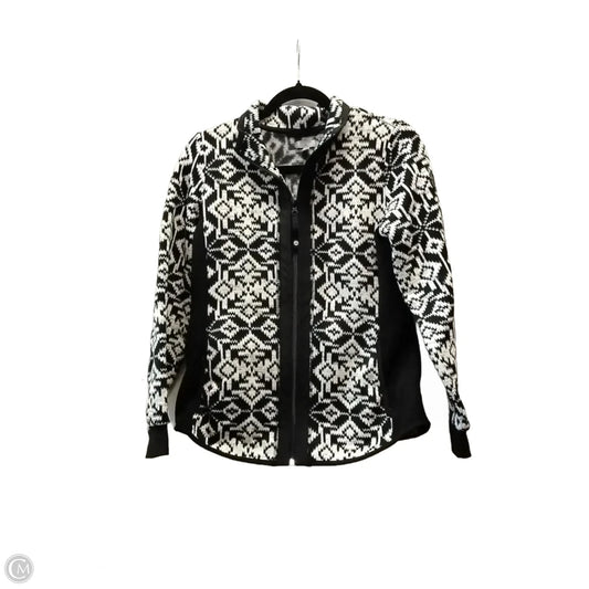 Sweater Cardigan By Talbots In Black & White, Size: Xs