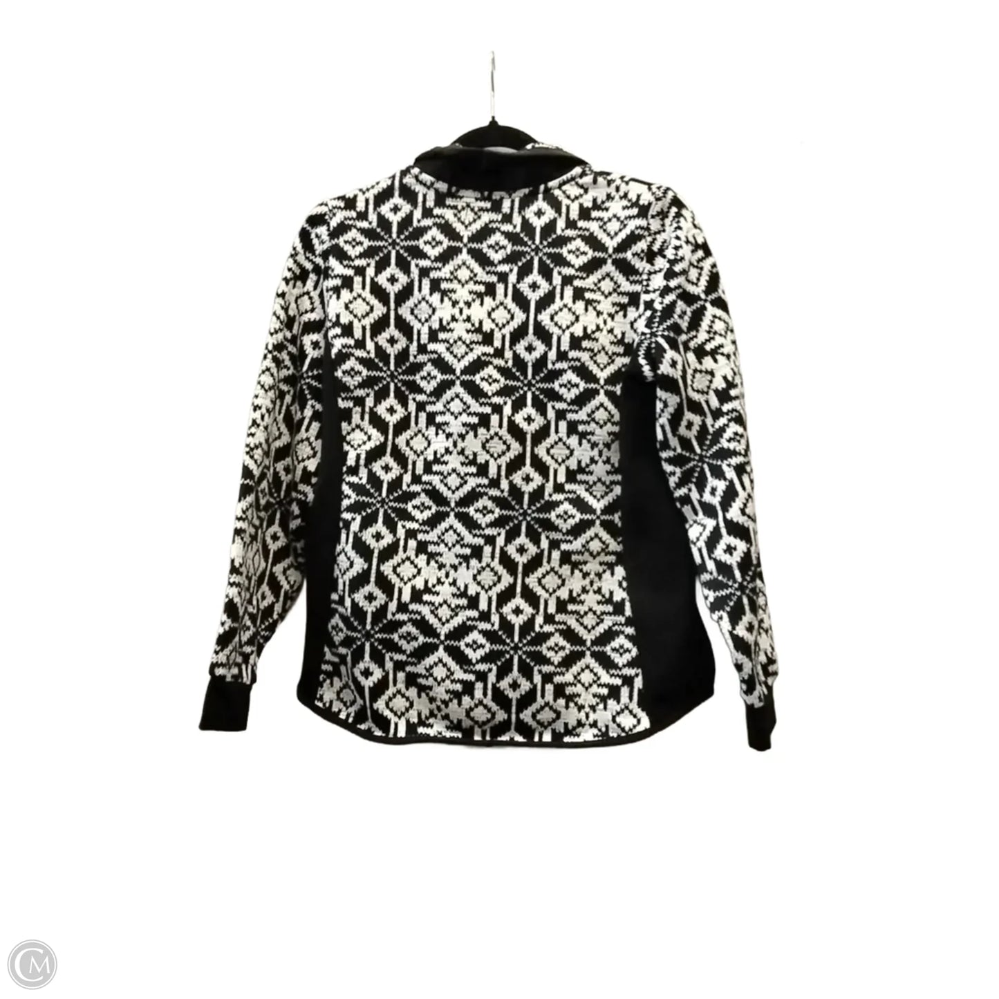 Sweater Cardigan By Talbots In Black & White, Size: Xs