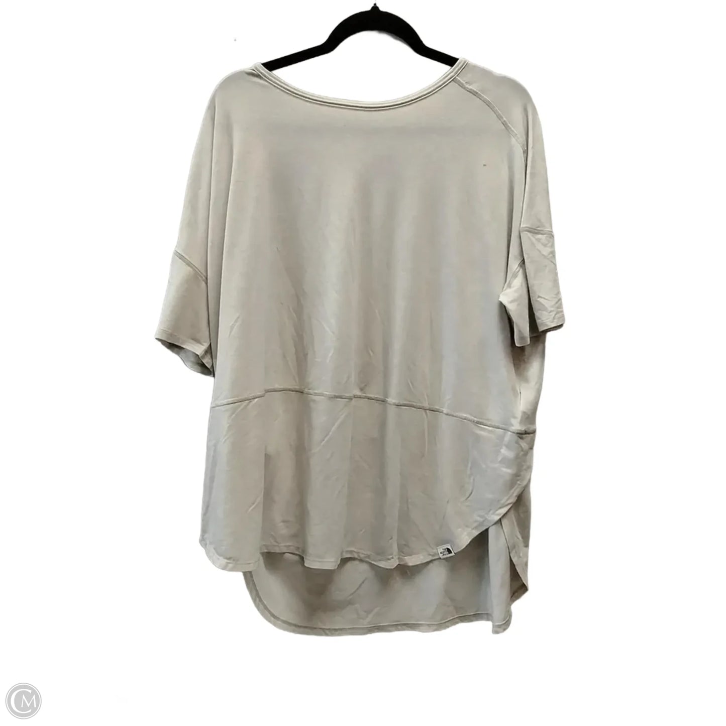 Athletic Top Short Sleeve By The North Face In Cream, Size: L