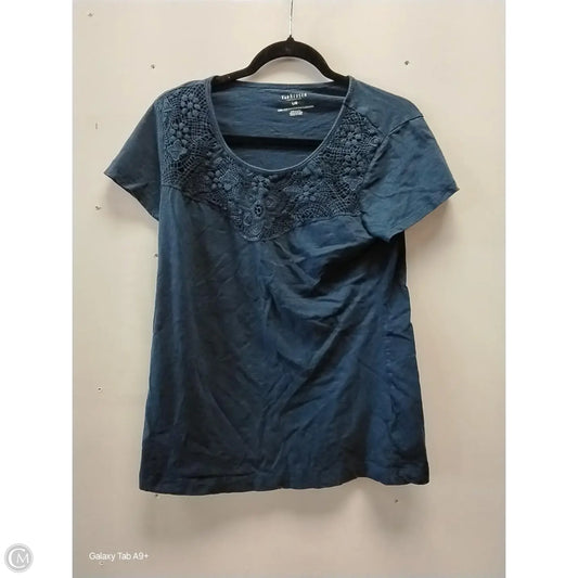 Top Short Sleeve Basic By Van Heusen In Navy, Size: L
