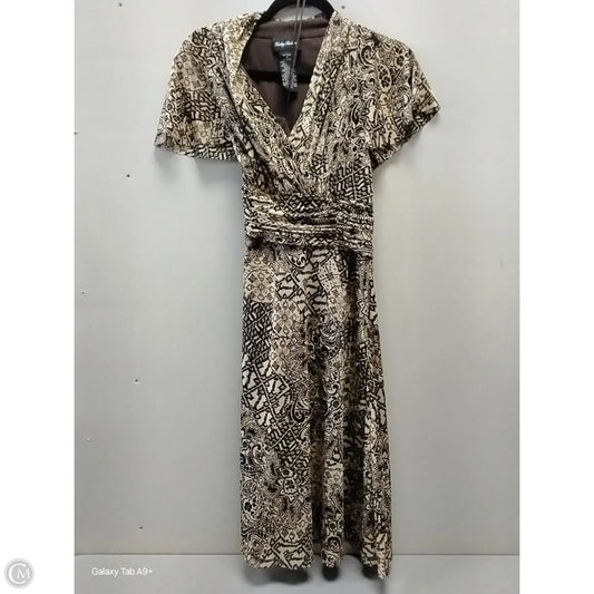 Dress Casual Maxi By Clothes Mentor In Brown & Tan, Size: 8