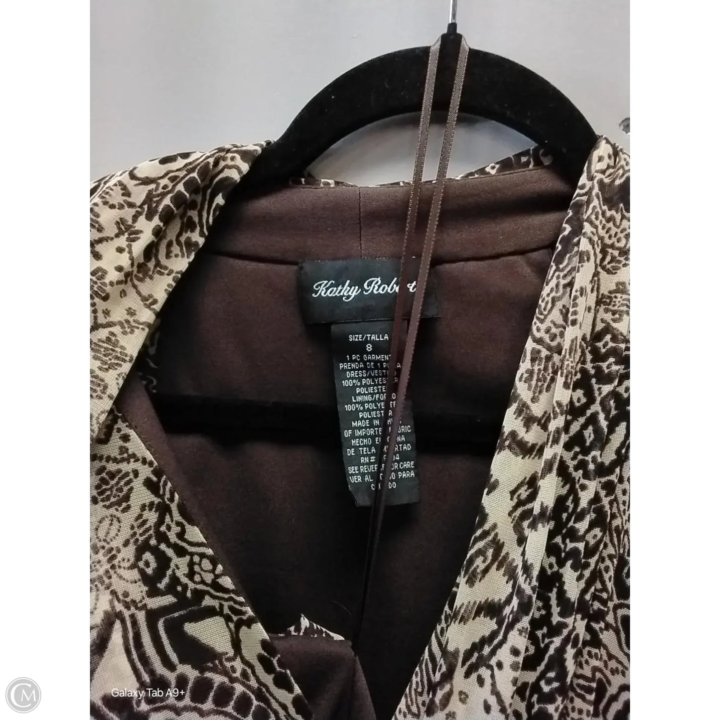 Dress Casual Maxi By Clothes Mentor In Brown & Tan, Size: 8