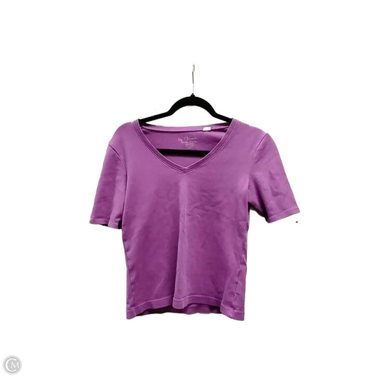 Top Short Sleeve Basic By Chicos In Purple, Size: S