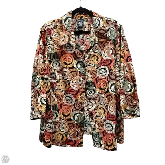 Top Long Sleeve By George In Geometric Pattern, Size: 4x