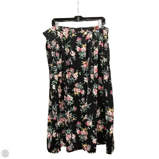 Skirt Midi By Sag Harbor In Floral Print, Size: 1x