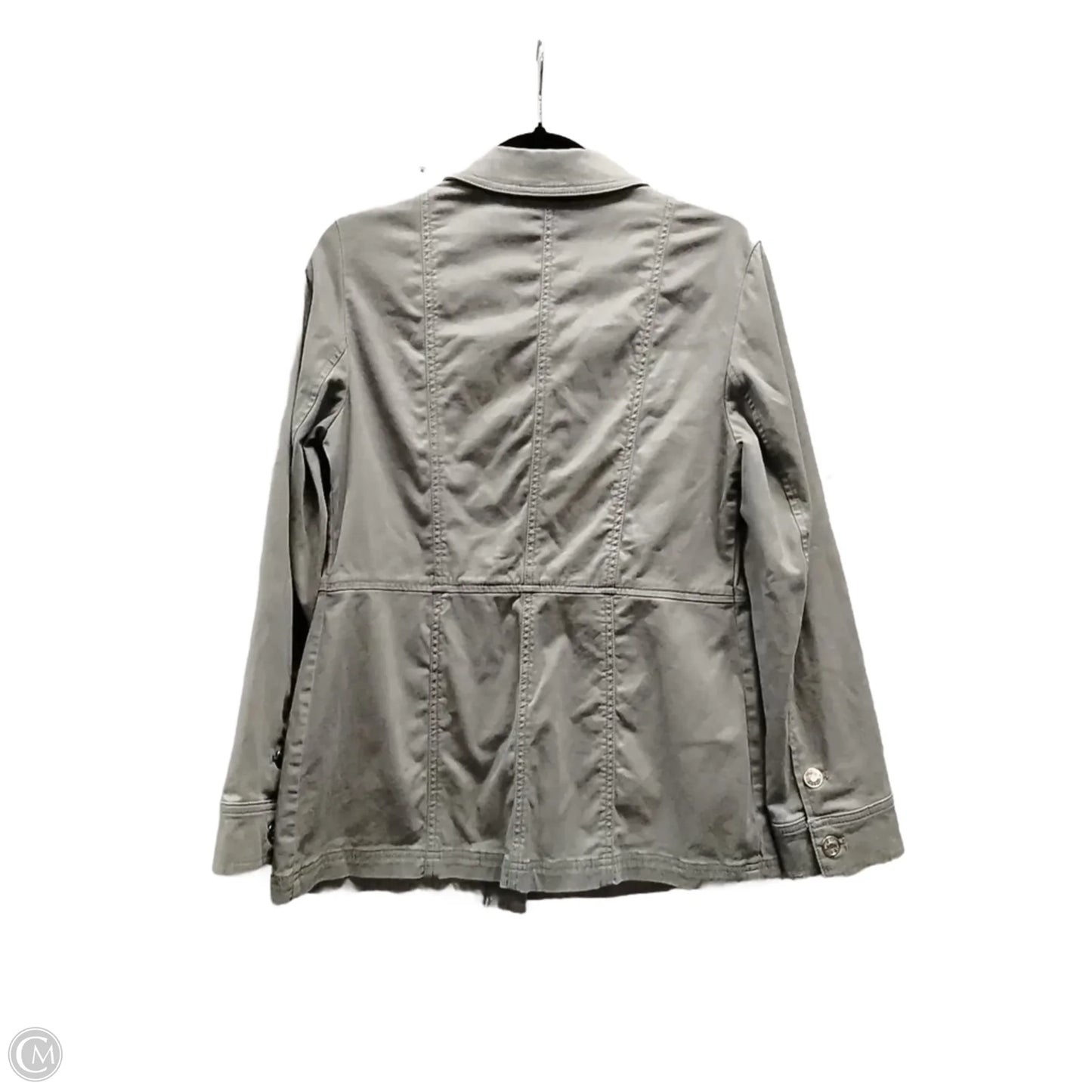 Jacket Utility By Chicos In Green, Size: S