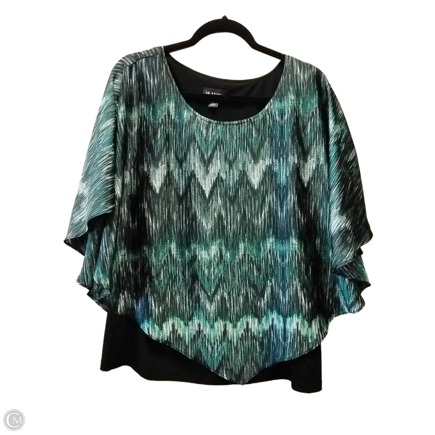 Top Short Sleeve By In Studio In Green, Size: L