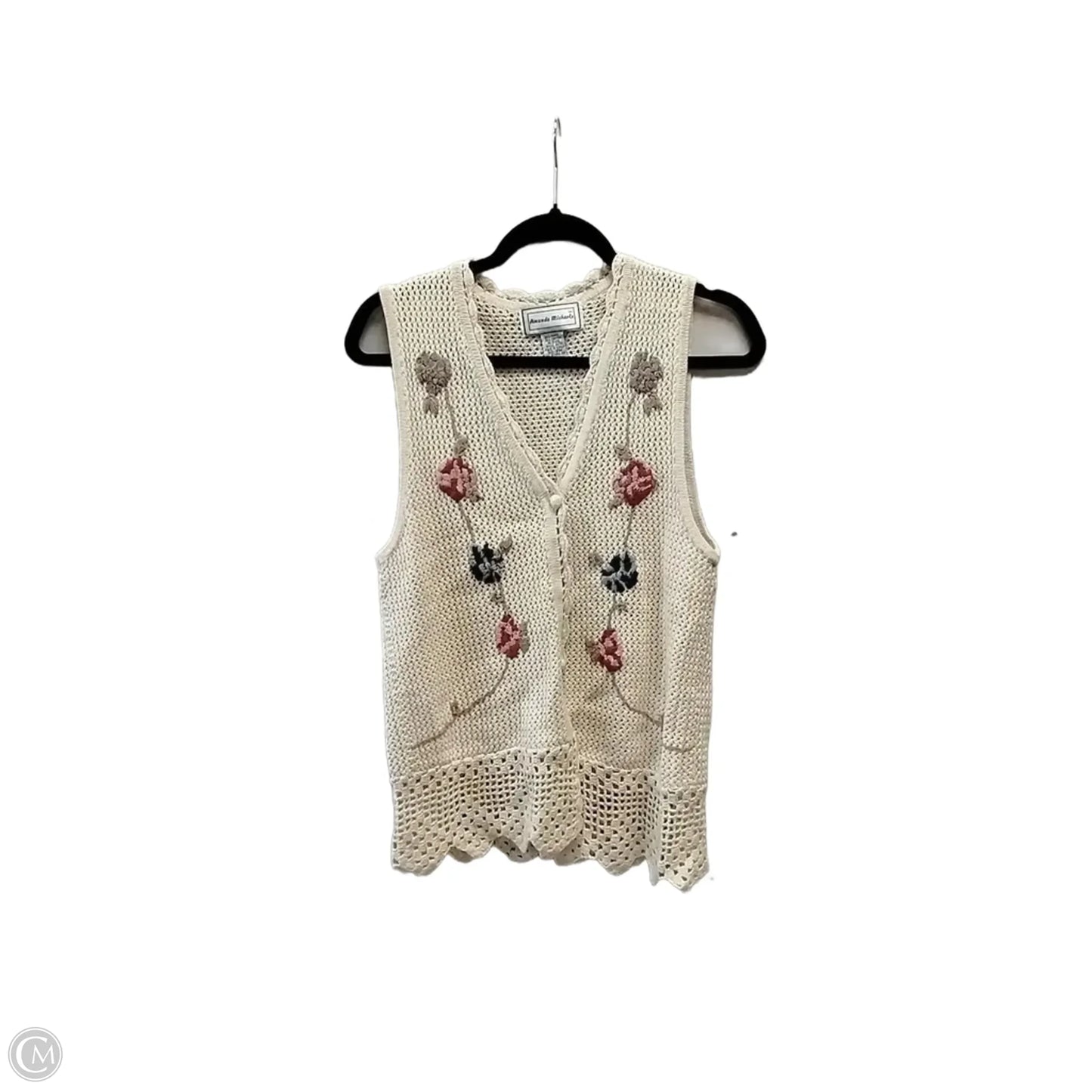Vest Sweater By Cmf In Cream, Size: Mp