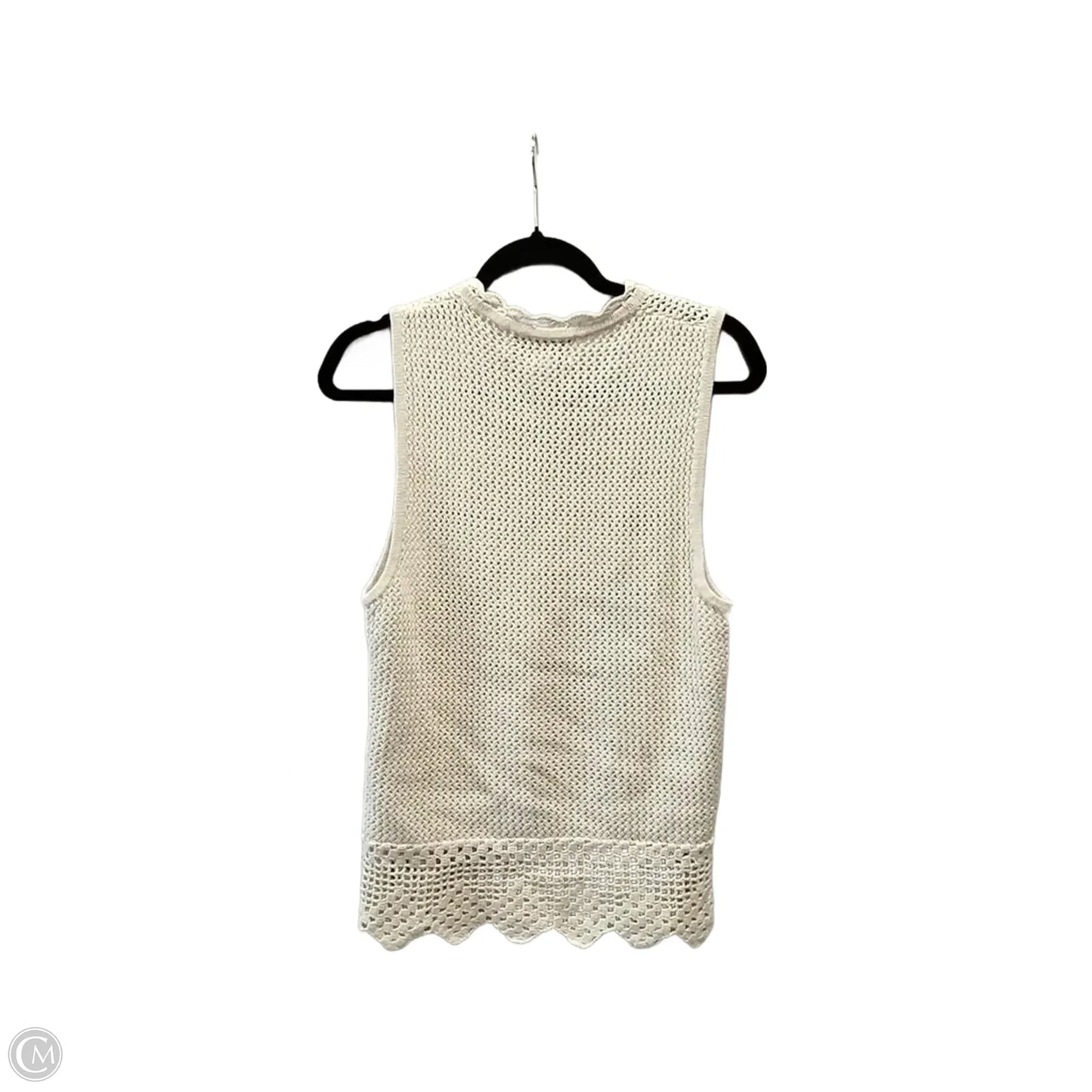 Vest Sweater By Cmf In Cream, Size: Mp