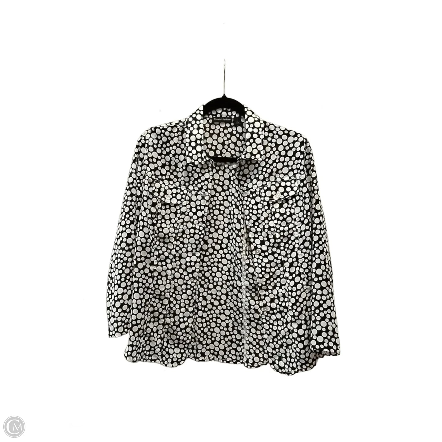 Top Long Sleeve Basic By Essentials In Polkadot Pattern, Size: S