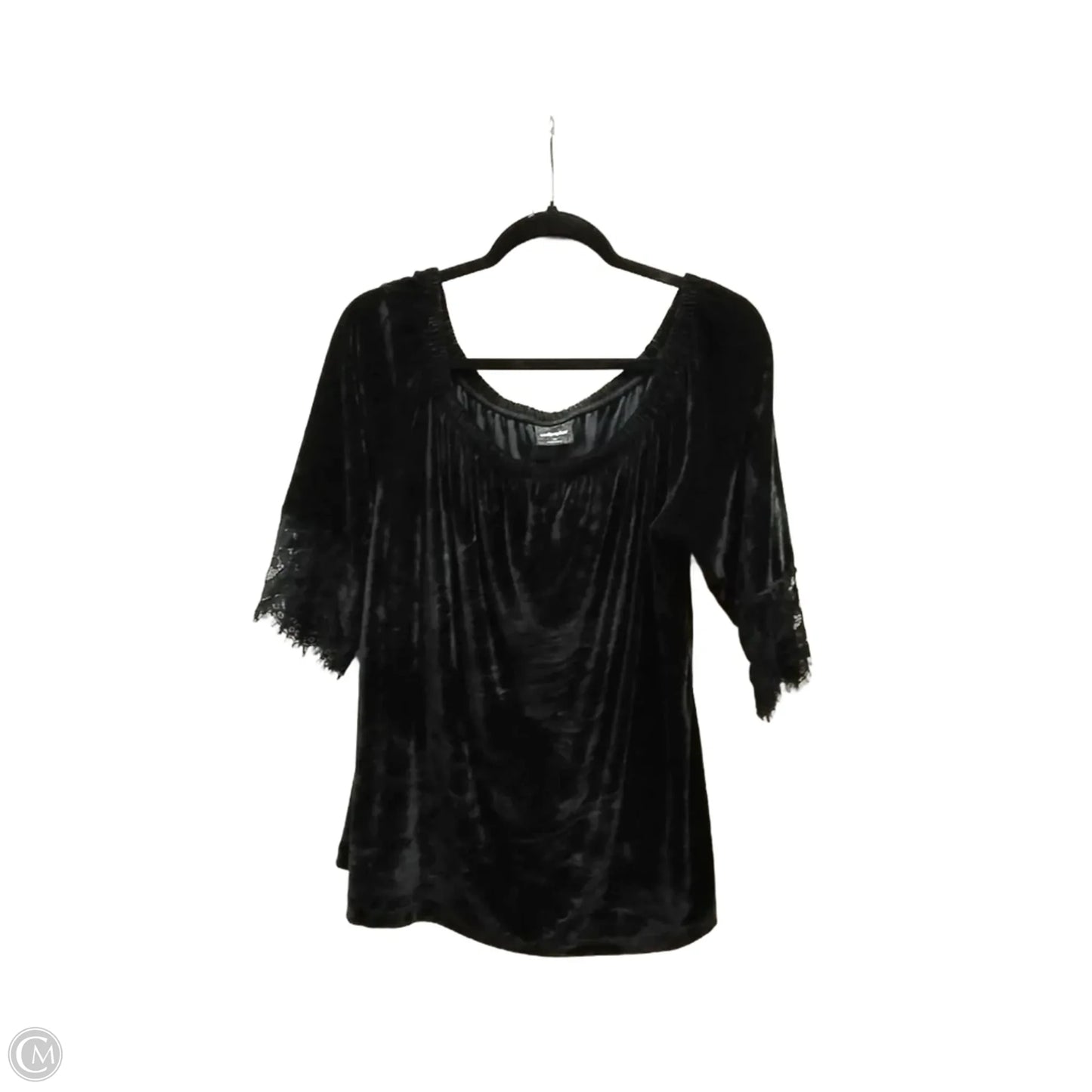 Top Long Sleeve By Cme In Black, Size: M