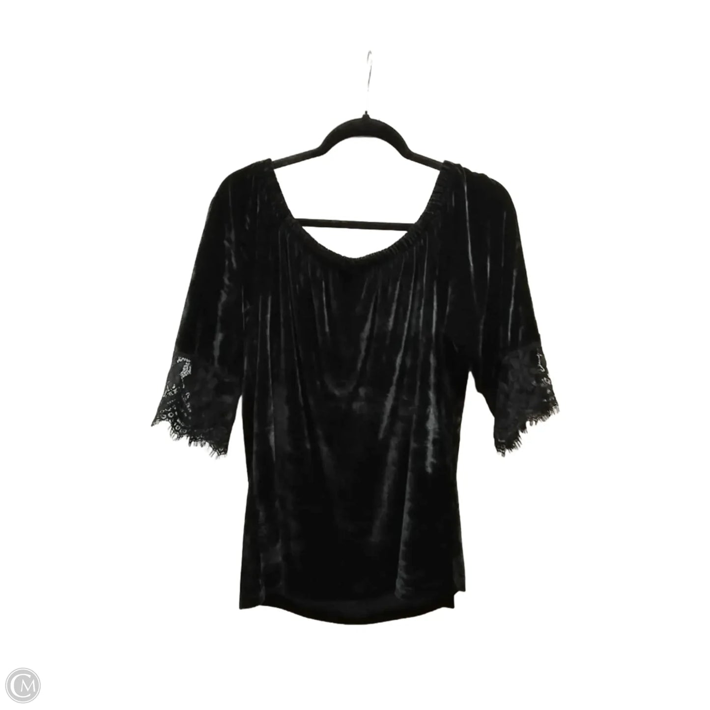 Top Long Sleeve By Cme In Black, Size: M