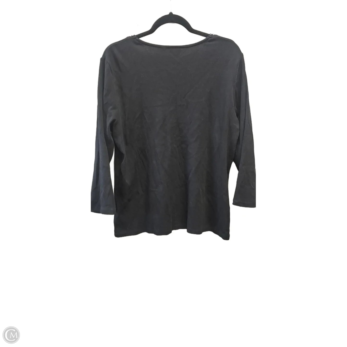 Top Long Sleeve Basic By Rafaella In Black, Size: L