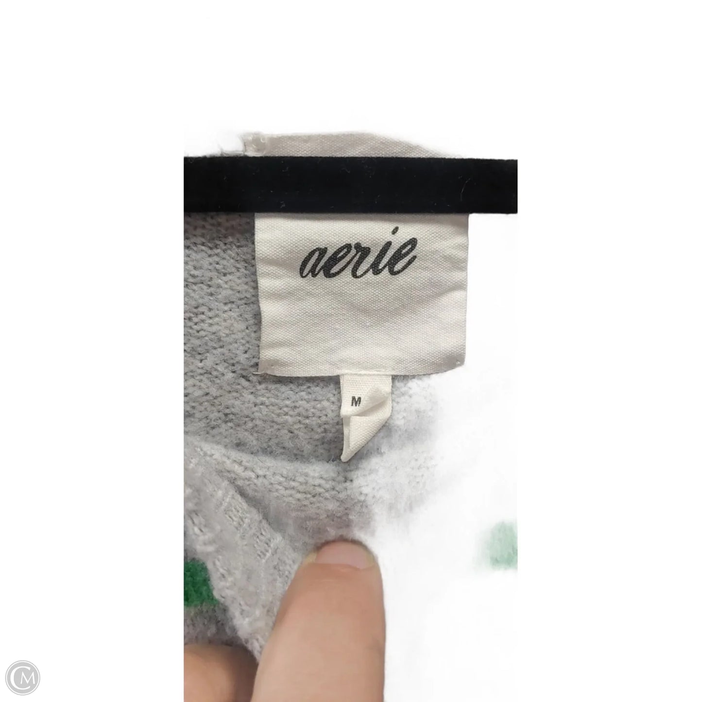Sweater By Aerie In Green & Grey, Size: M