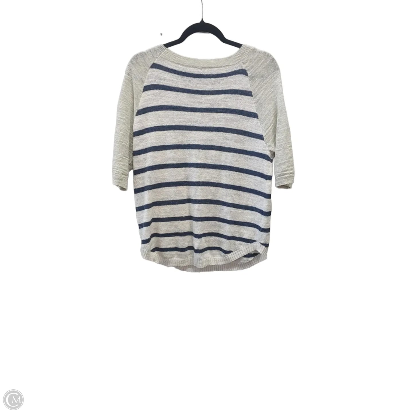 Top 3/4 Sleeve By J. Crew In Striped Pattern, Size: M