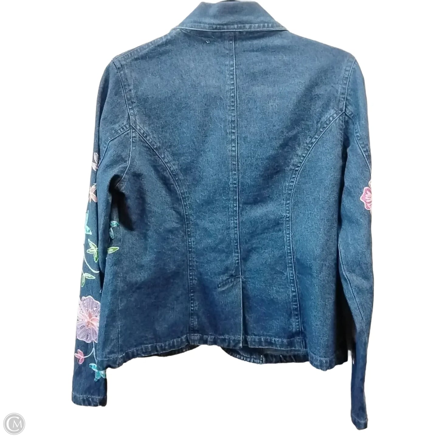 Jacket Denim By Clothes Mentor In Floral Print, Size: M