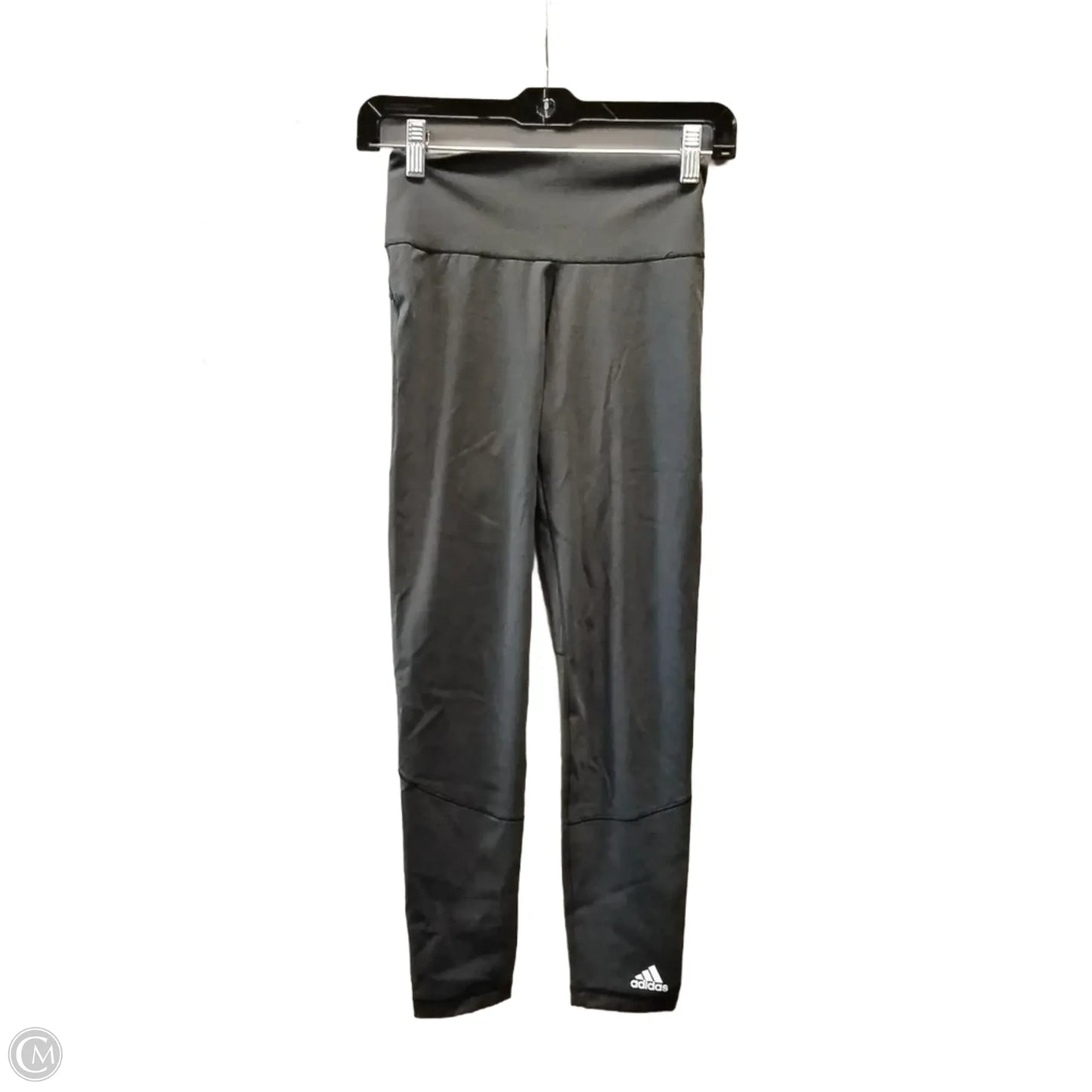 Athletic Leggings By Adidas In Grey, Size: S