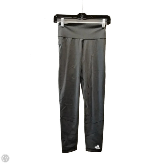 Athletic Leggings By Adidas In Grey, Size: S