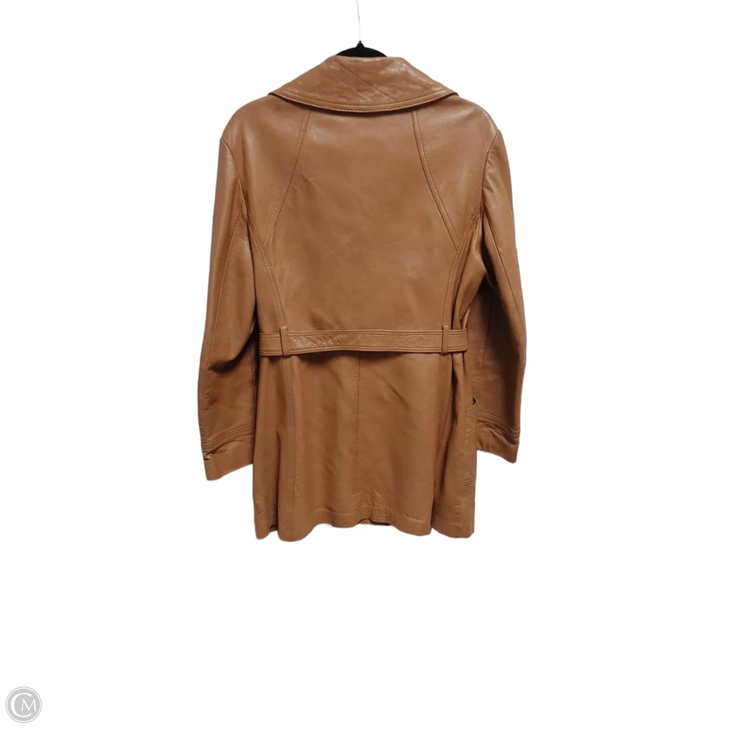 Coat Trench Coat By Clothes Mentor In Brown, Size: M