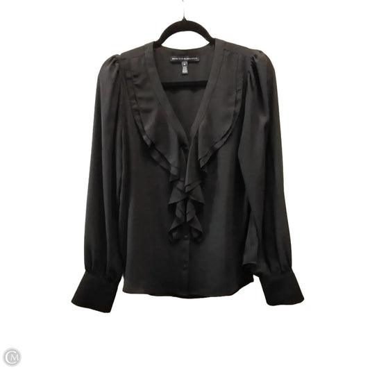 Blouse Long Sleeve By White House Black Market In Black, Size: M