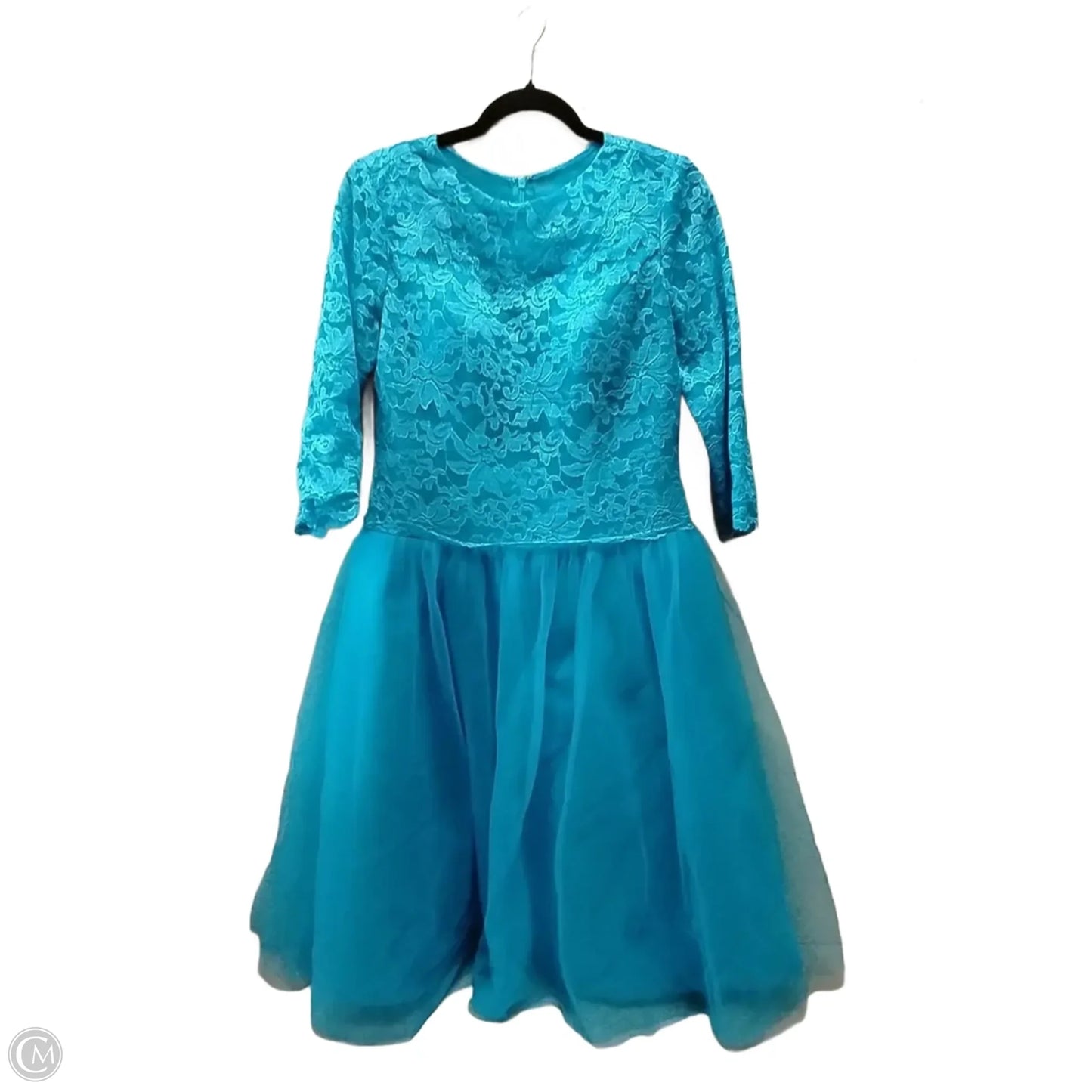 Dress Party Long By Clothes Mentor In Teal, Size: 12