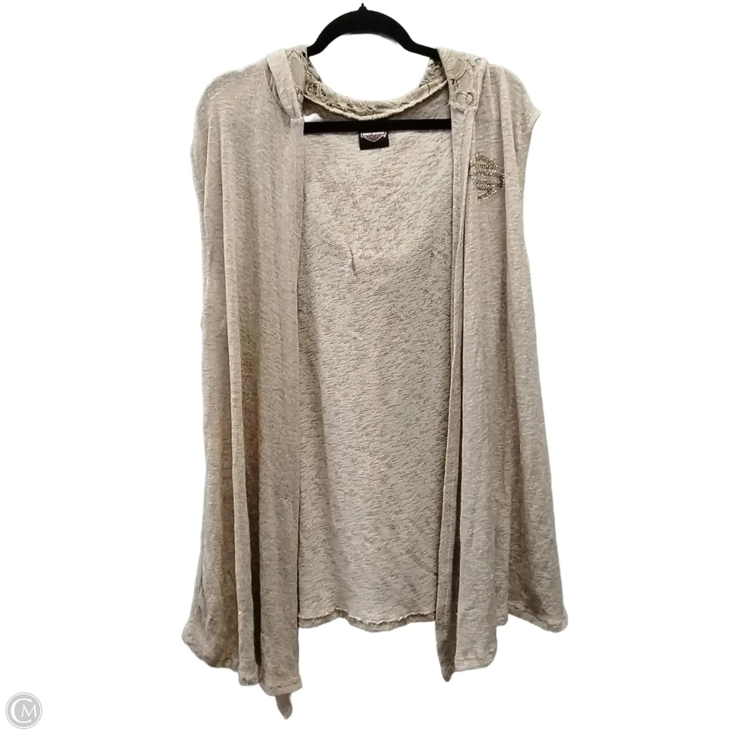 Cardigan By Harley Davidson In Tan, Size: 3x