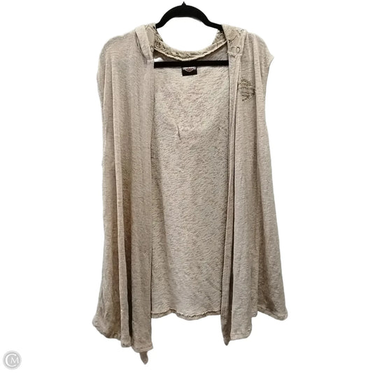 Cardigan By Harley Davidson In Tan, Size: 3x