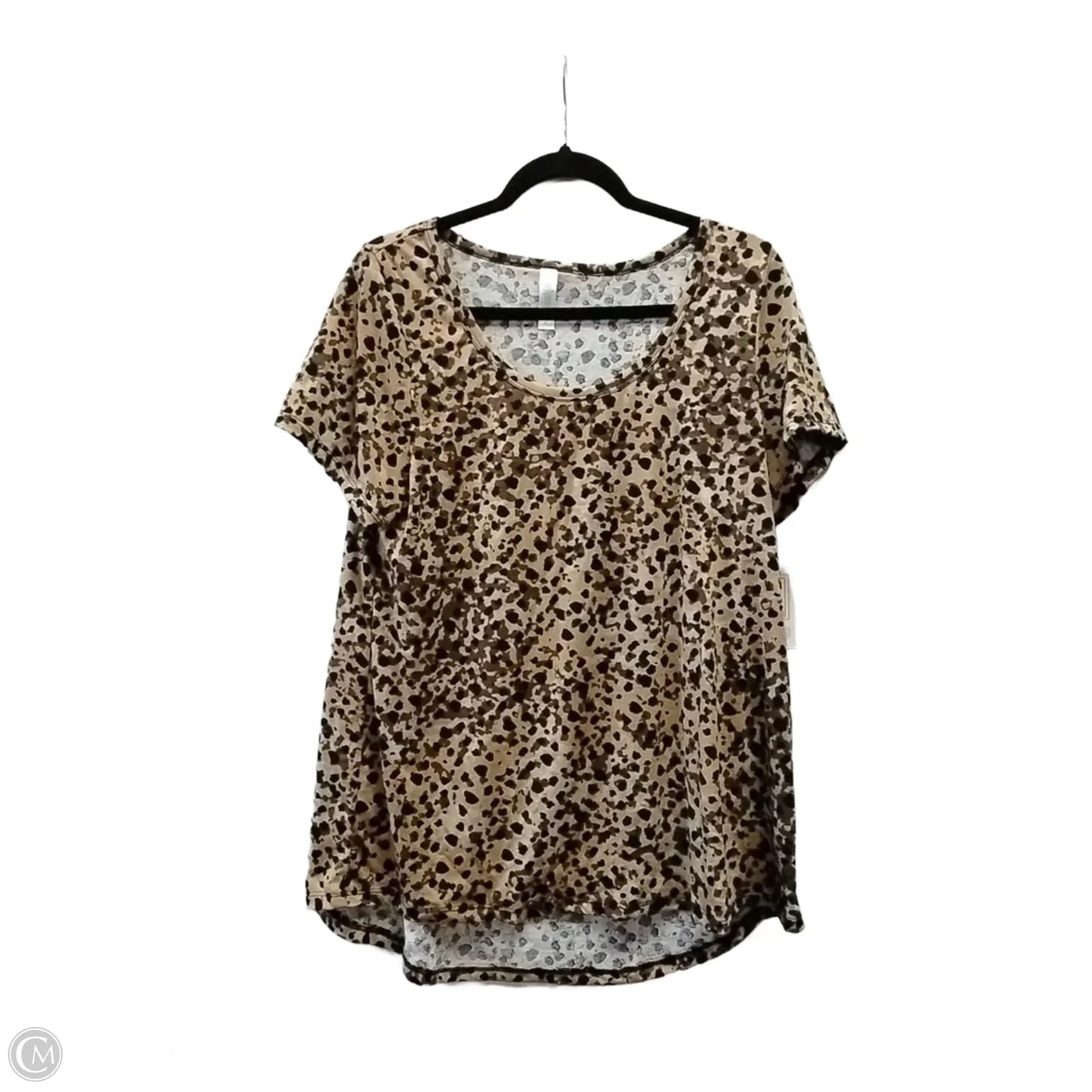 Top Short Sleeve Basic By Lularoe In Animal Print, Size: Xl