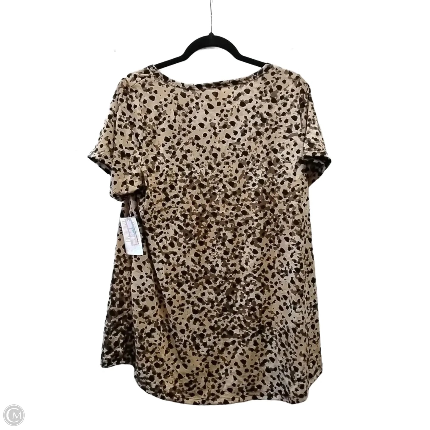 Top Short Sleeve Basic By Lularoe In Animal Print, Size: Xl