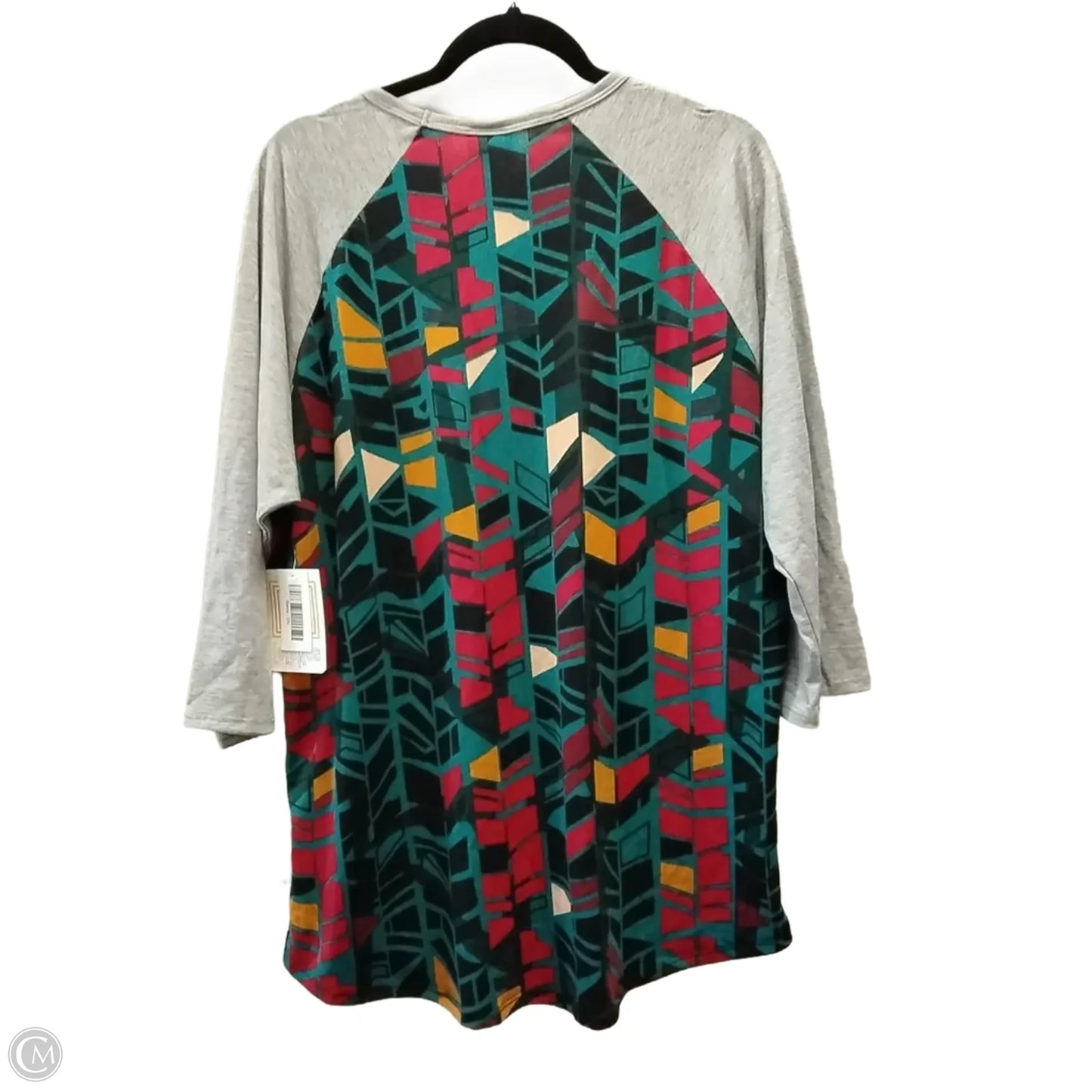 Top Long Sleeve By Lularoe In Geometric Pattern, Size: 2x