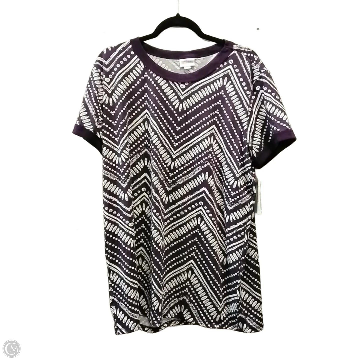 Top Short Sleeve By Lularoe In Paisley Print, Size: Xl