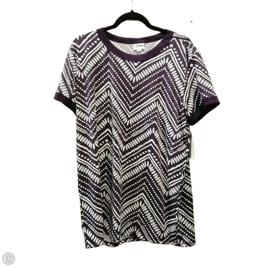 Top Short Sleeve By Lularoe In Paisley Print, Size: Xl