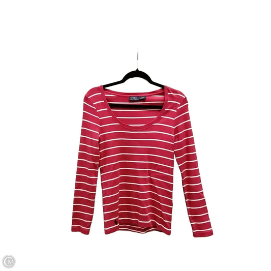 Top Long Sleeve By Polo Ralph Lauren In Striped Pattern, Size: M
