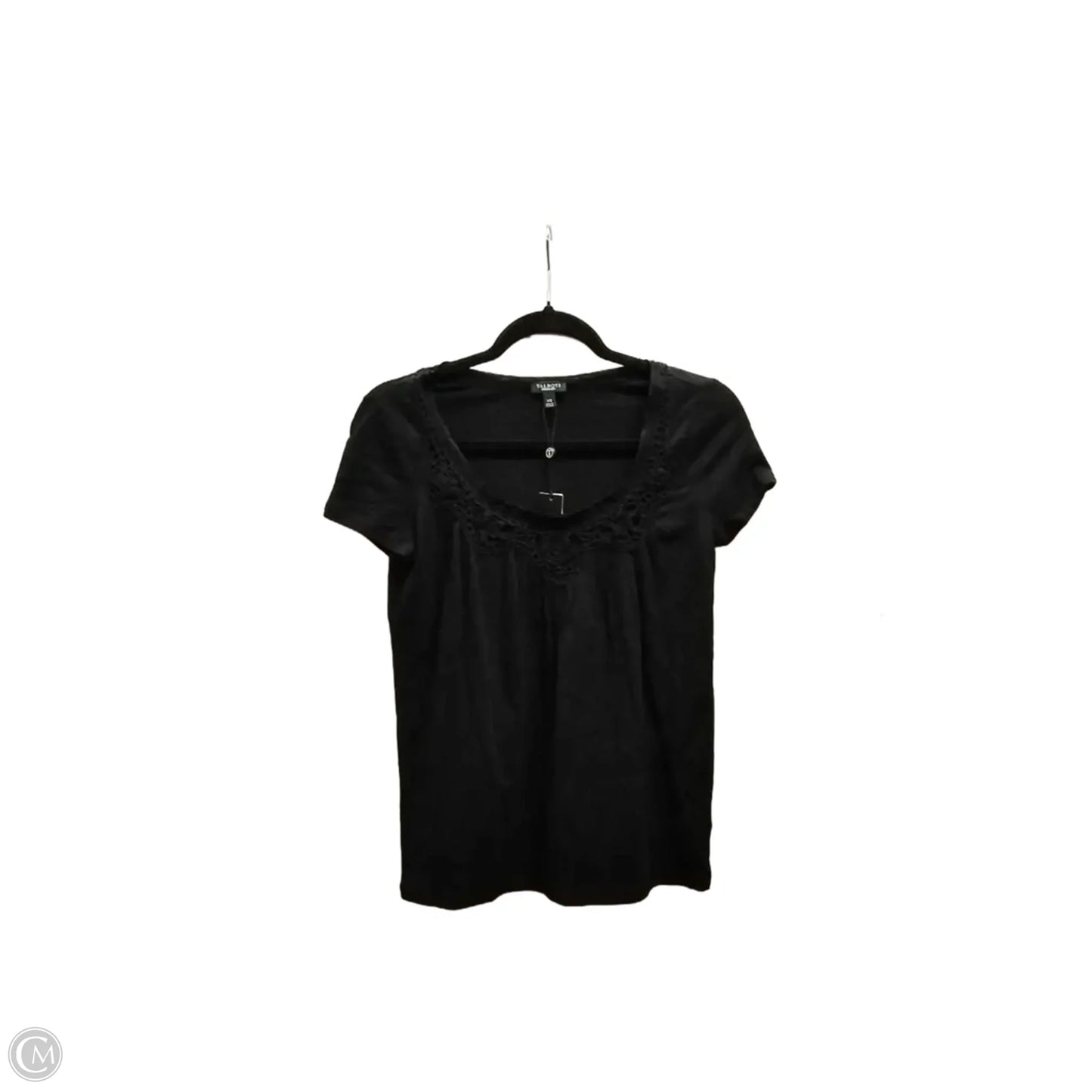 Top Short Sleeve Basic By Talbots In Black, Size: Xs