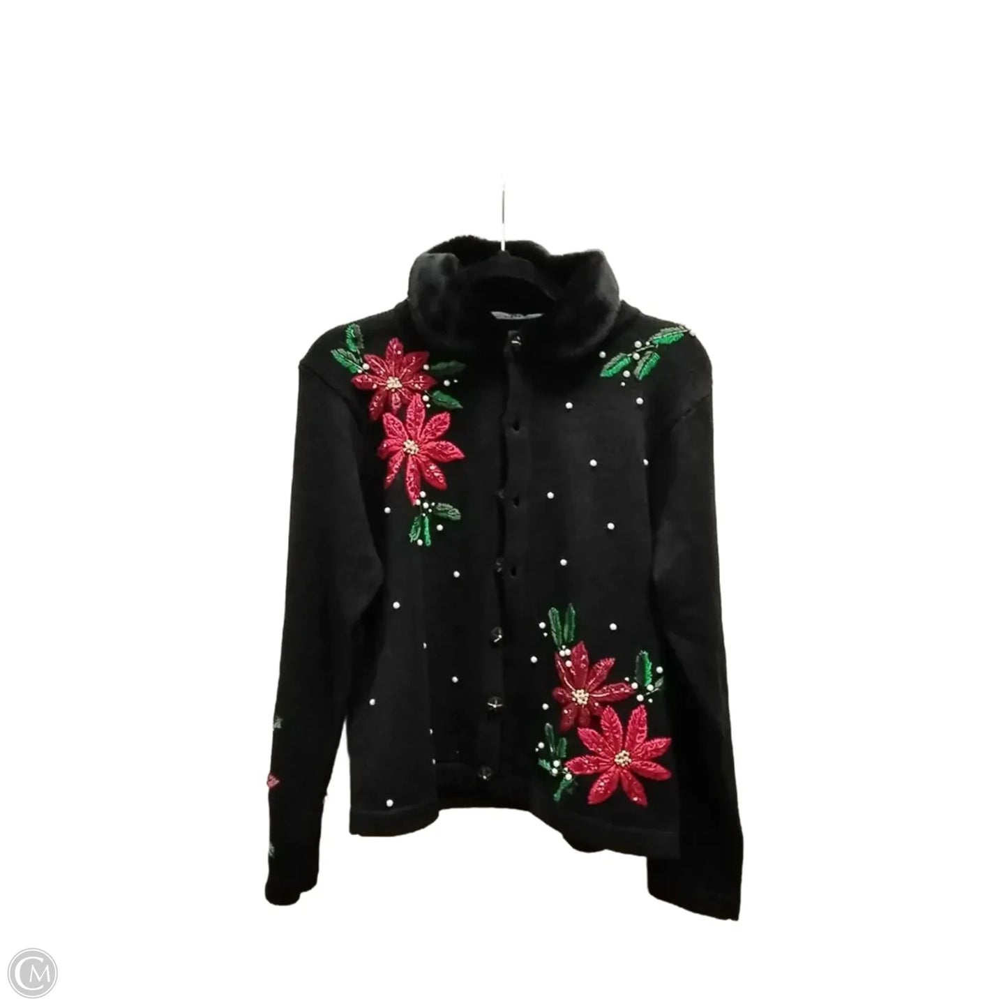 Sweater Cardigan By Clothes Mentor In Floral Print, Size: Sp