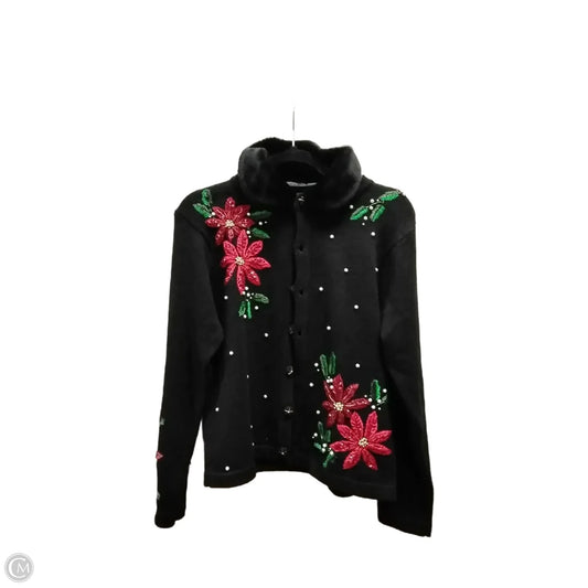 Sweater Cardigan By Clothes Mentor In Floral Print, Size: Sp