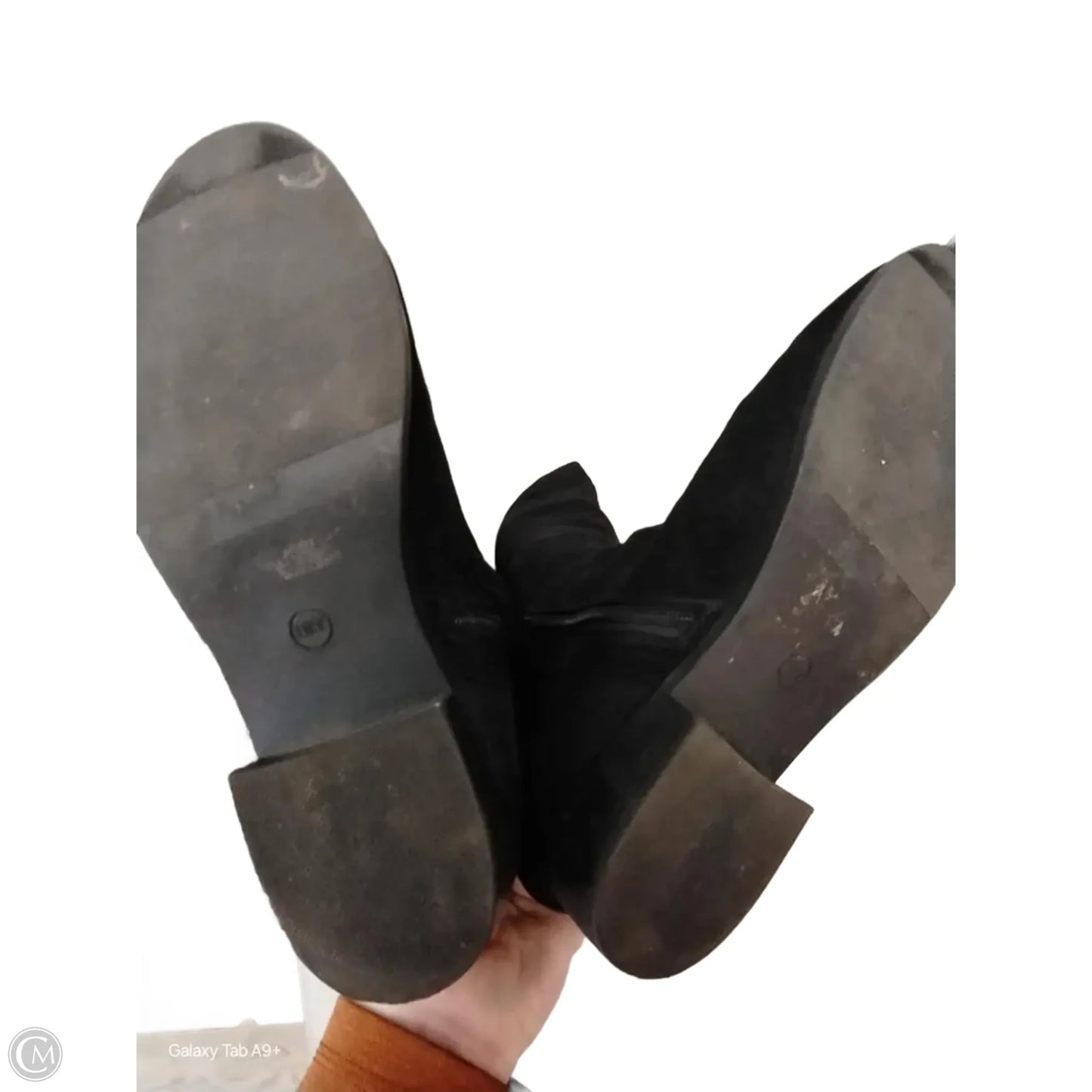 Boots Mid-calf Flats By Torrid In Black & Grey, Size: 11