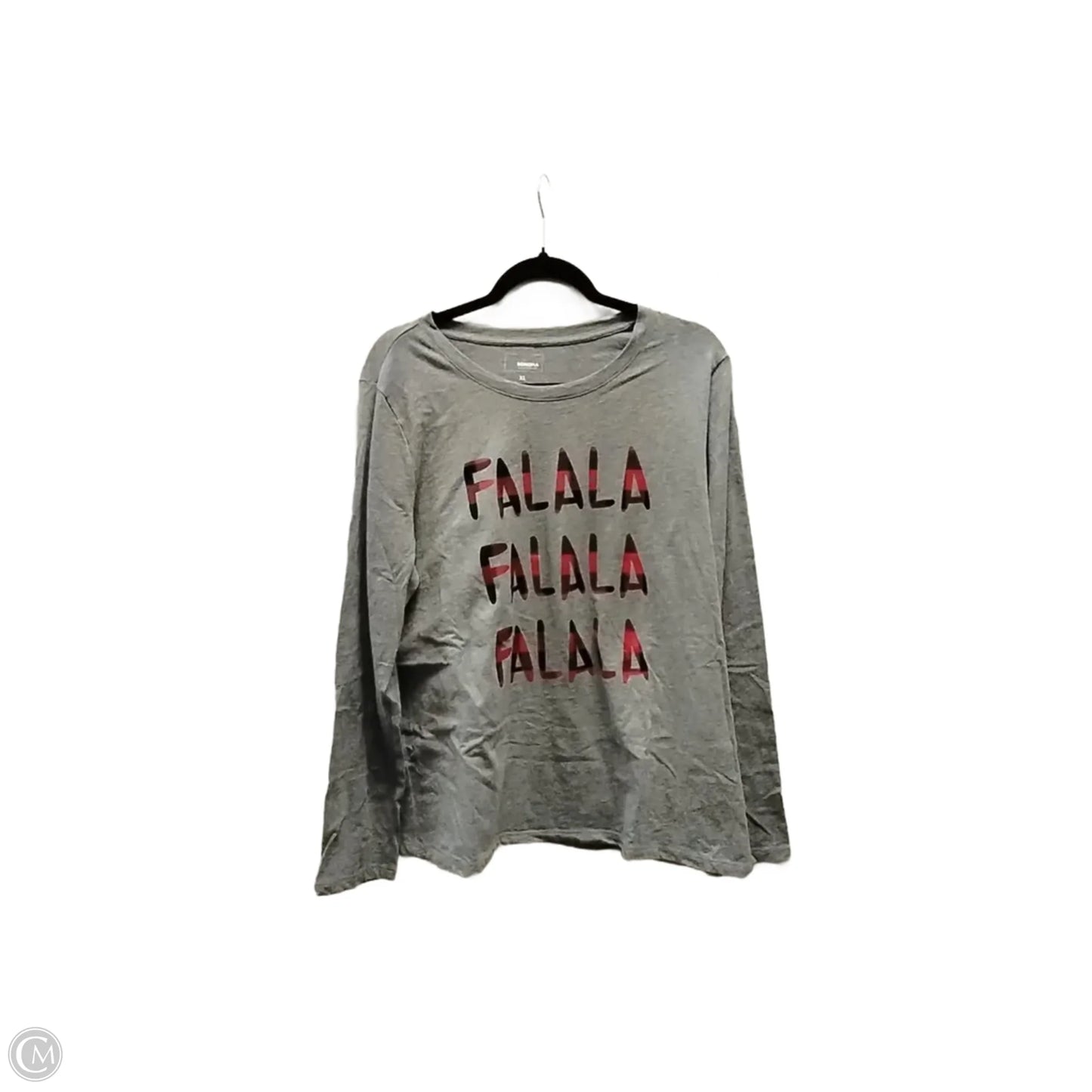 Top Long Sleeve Basic By Sonoma In Grey, Size: Xl