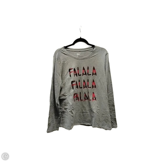 Top Long Sleeve Basic By Sonoma In Grey, Size: Xl
