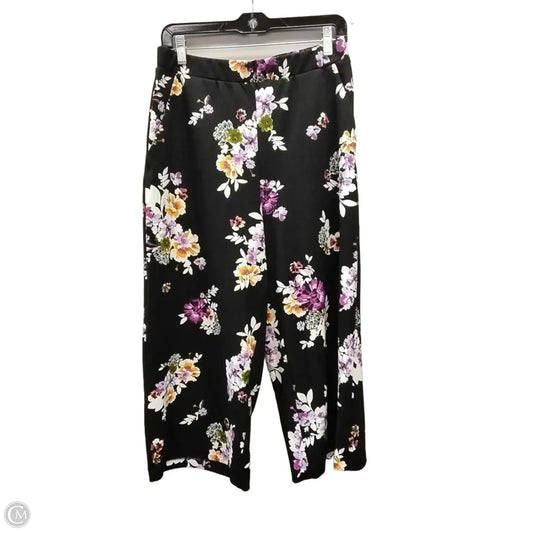 Pants Cropped By Versona In Floral Print, Size: 8