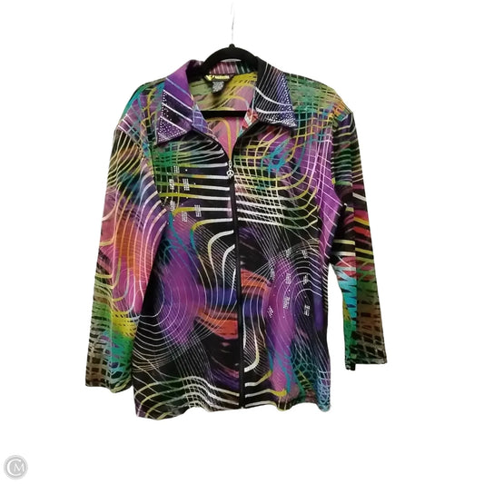 Jacket Shirt By Valentina In Tie Dye Print, Size: 1x