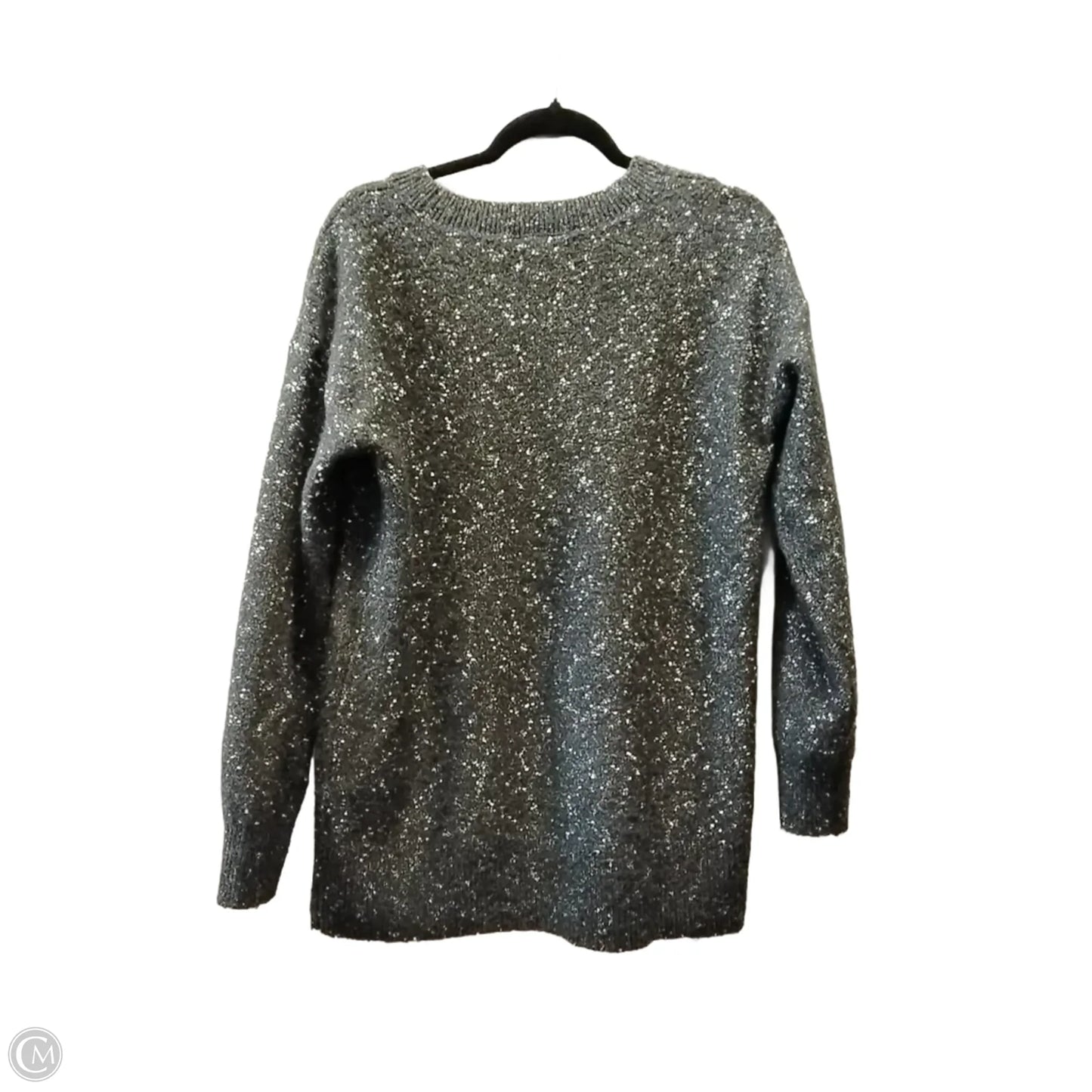 Sweater By Loft In Grey & Silver, Size: M