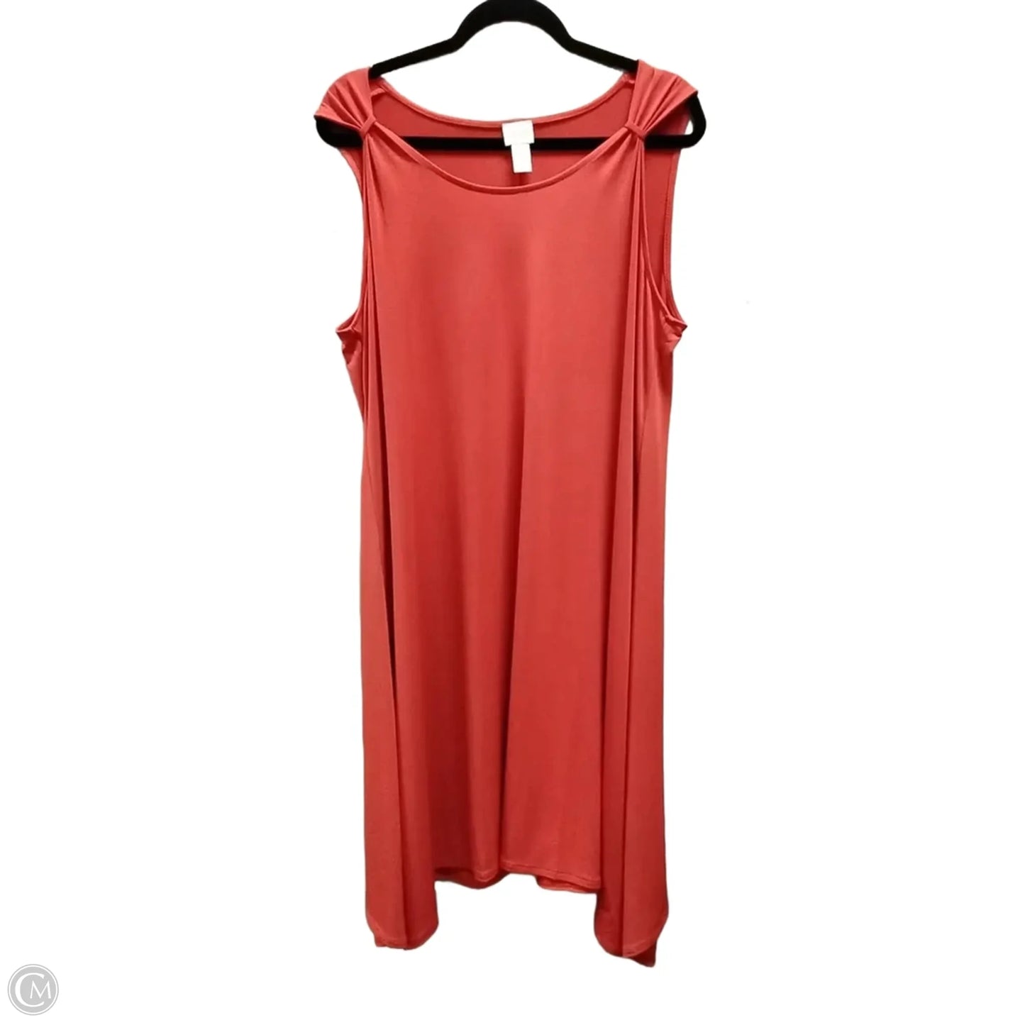 Dress Casual Midi By Chicos In Orange, Size: Xlp