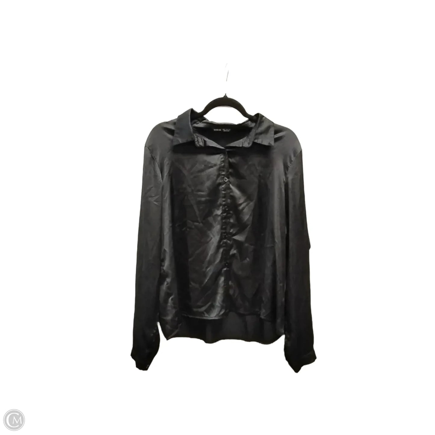 Blouse Long Sleeve By Shein In Black, Size: Xl