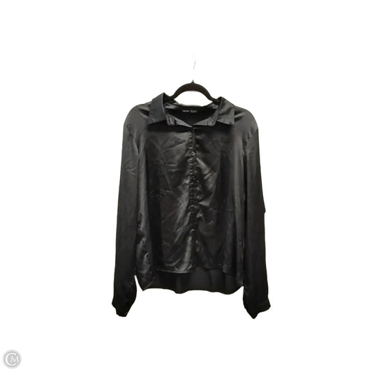 Blouse Long Sleeve By Shein In Black, Size: Xl