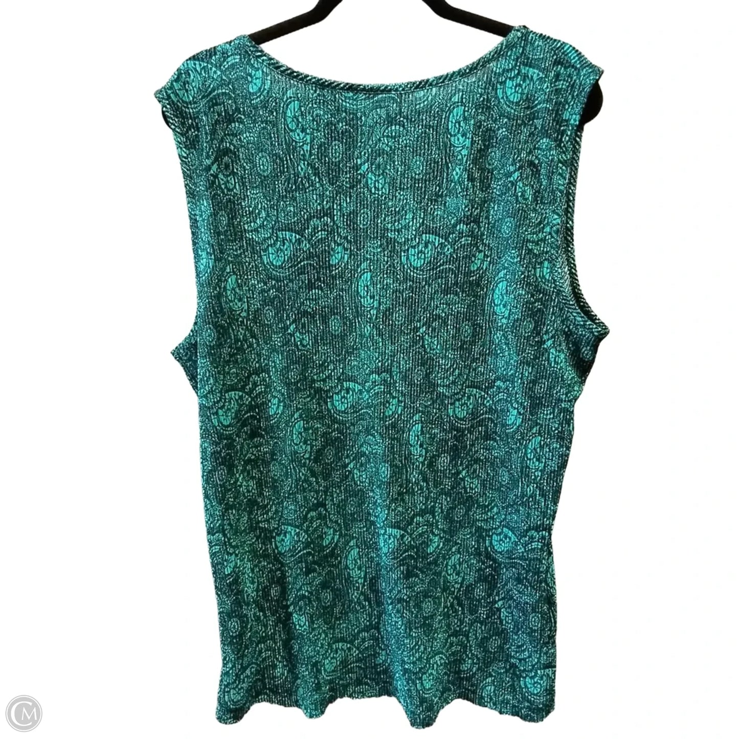 Blouse Sleeveless By Sag Harbor In Teal, Size: 2x